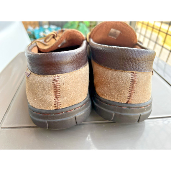 L.B. EVANS Yukon Moccasin 1131 Saddle Leather Upper Slippers shoes SZ 9M - Picture 7 of 11